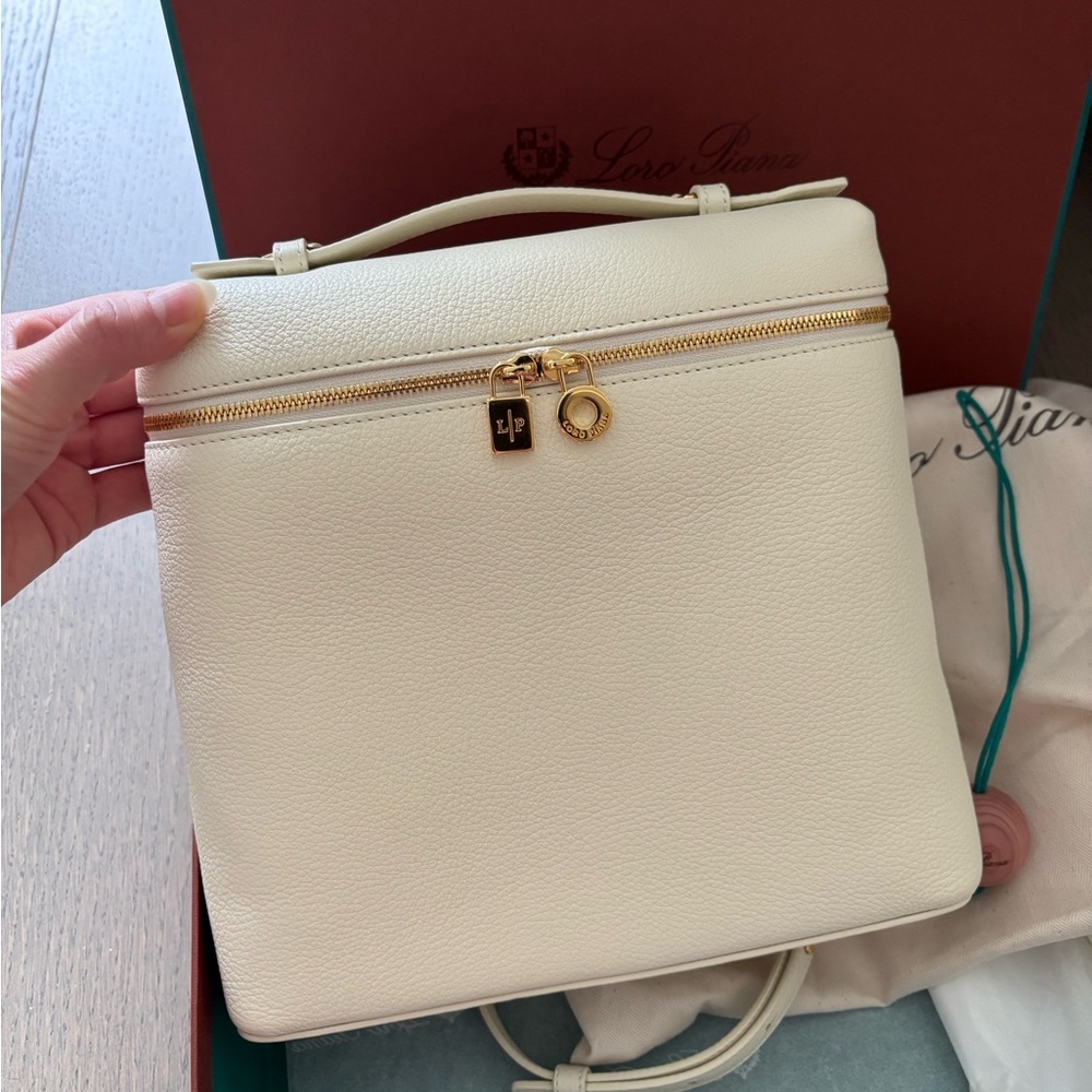 Loro Piana Cream Leather Women's Bag